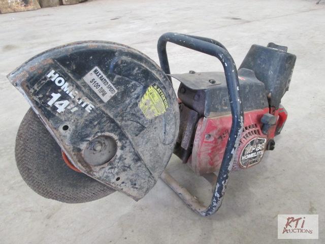 lot 72 image: (2) Homelite gas powered cut off saws, Models...