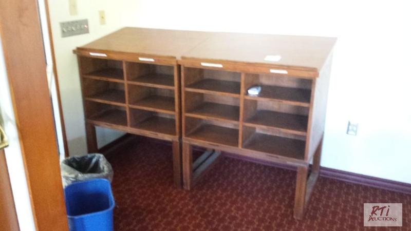 lot 77 image: (2) library shelves, (1) each library daily n...