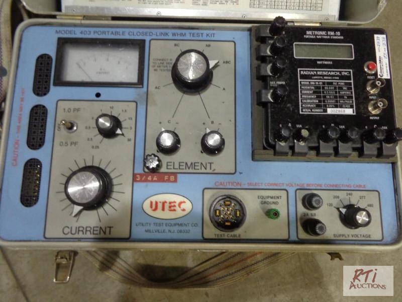 lot 48A image: UTEC Metronic RM-10 Model 403 test kit Rustr...