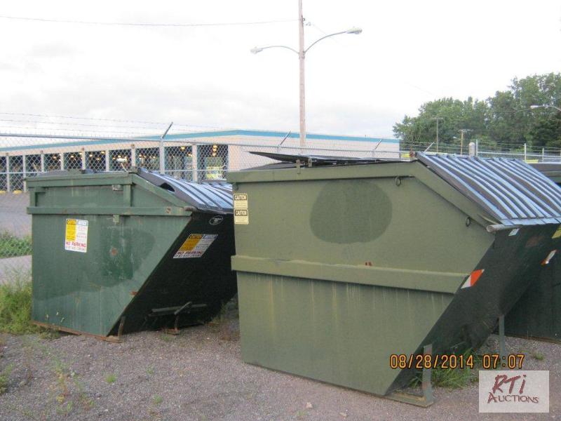 lot 81 image: (2) Wastequip 6 yard high rear load dumpsters...