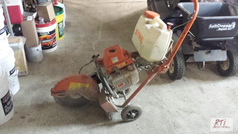 lot 39 image: STIHL T5 760 blacktopconcrete saw with 14&qu...