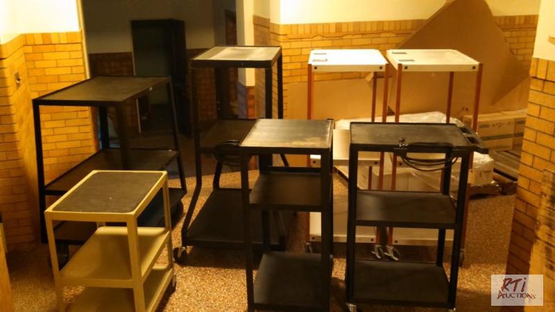 lot 60 image: 6 rectangular folding tables 30x72 and 1 roun...