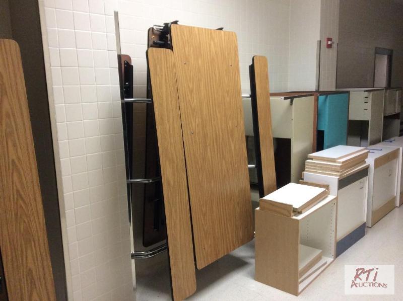 lot 65 image: (6) Cafeteria tables, all items sell AS IS, b...