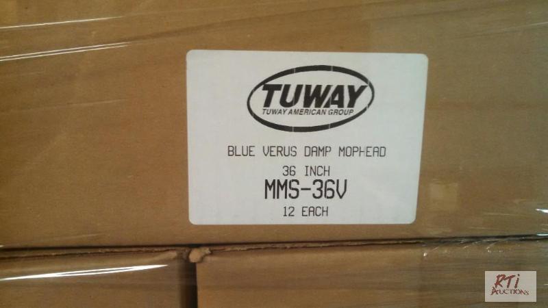 lot 72 image: (57) Boxes of Tuway 36 damp mop heads 12 in b...