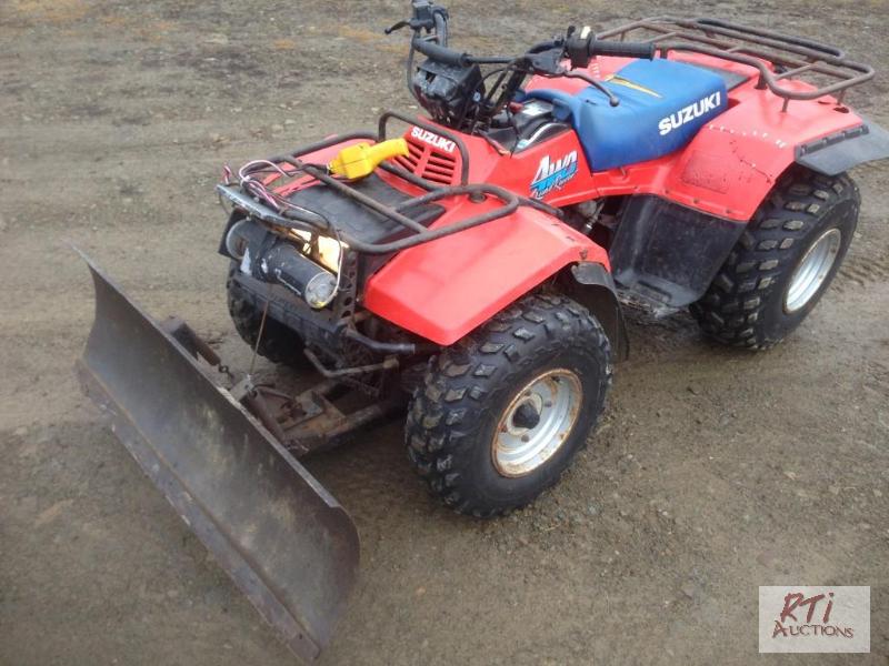 1989 Suzuki 250 4wheeler, 4x4, plow, winch, January NetAuction