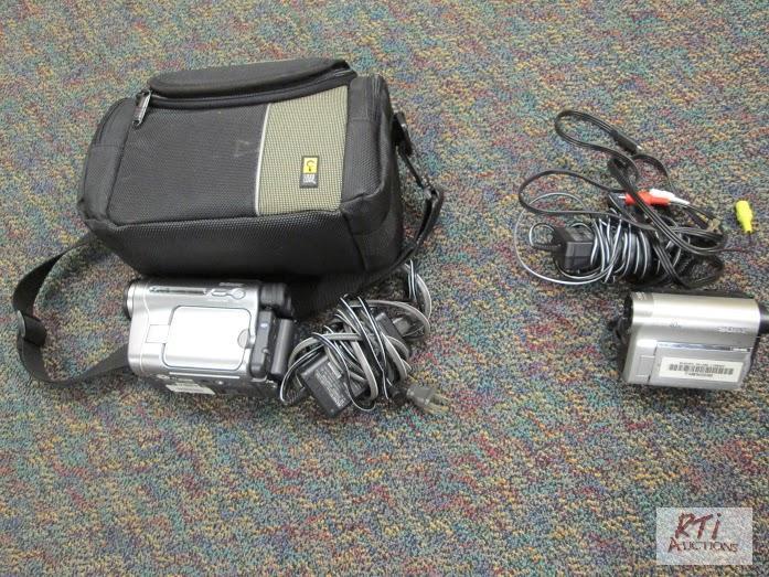 lot 102 image: (2) Sony Handycam digital video recorders, DC...