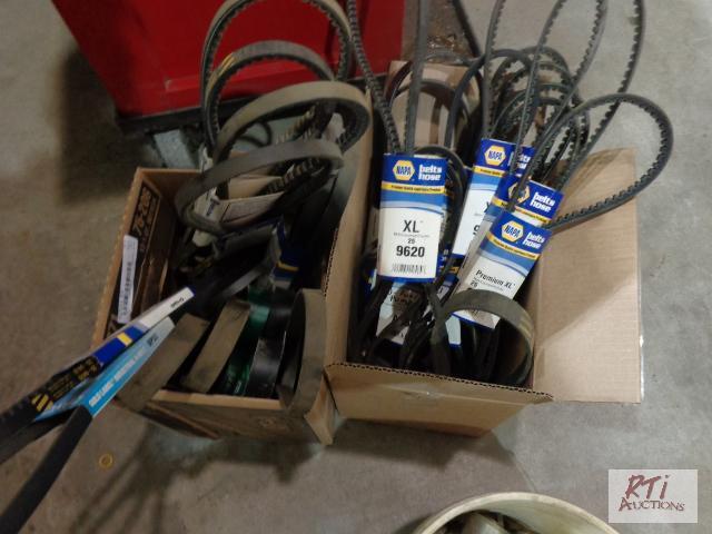 lot 124 image: Assorted Belts and Assorted Imperial hose cri...