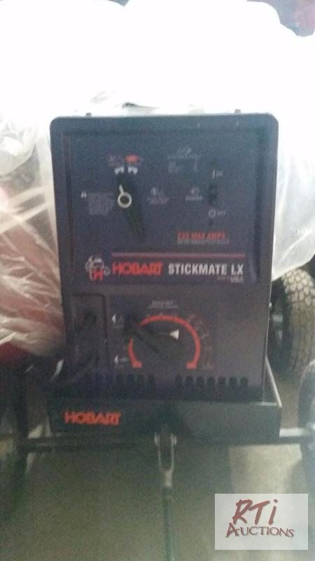 lot 128 image: HOBART STICKMATE LX WELDER on cart (Never Use...
