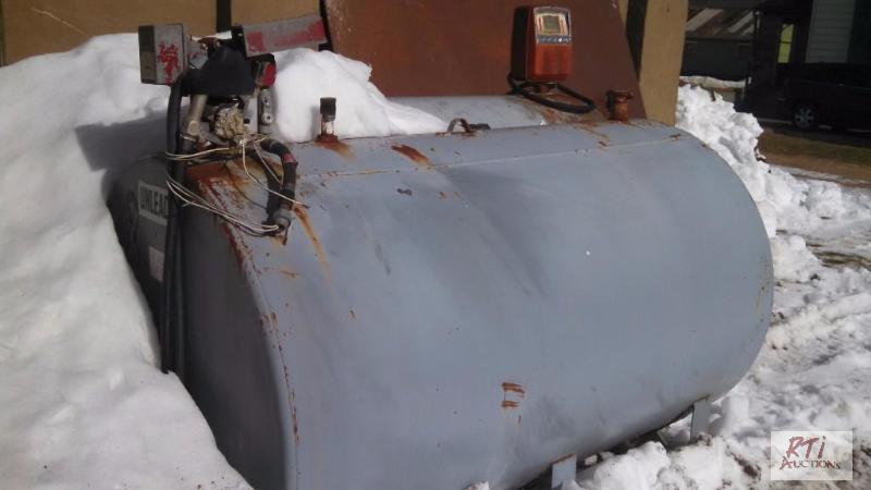 lot 46 image: 500 Gallon Petroleum Tank welec. Pump. As-is...