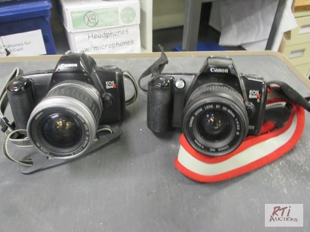 lot 92 image: (2) Canon Rebel X 35mm cameras, condition unk...