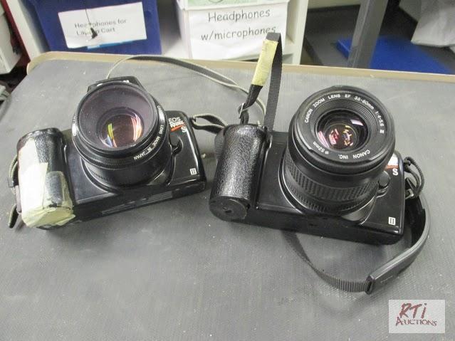lot 93 image: (2) Canon Rebel S cameras, condition unknown....