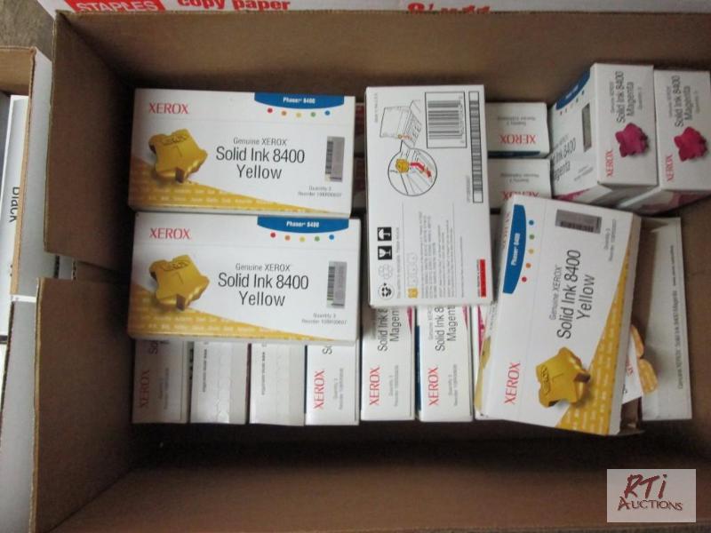 lot 44 image: (1) box toner, (2) boxes solid ink for Xerox ...