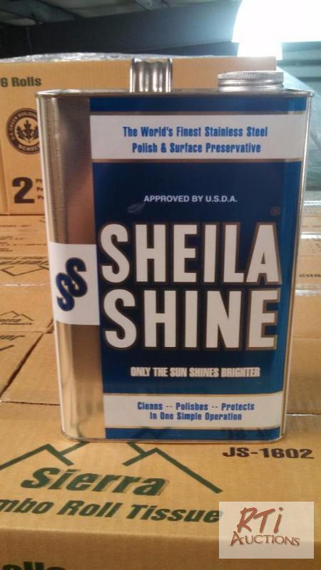 lot 44 image: (17) NEW Sheila Shine one gallon each, stainl...