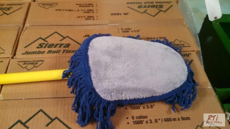 lot 46 image: (21) NEW L.J.C. 38 mop dusters, all equipment...