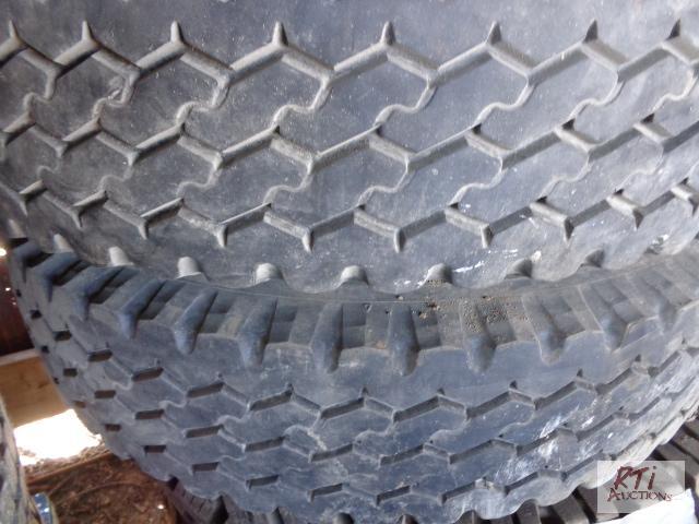 lot 49 image: (2) Bridgestone M857 11R24 Truck Tires. As-is...