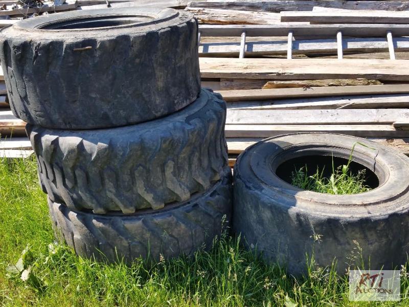 lot 56 image: Four 1216.5 Skidsteer tires. Sold As is. Loc...
