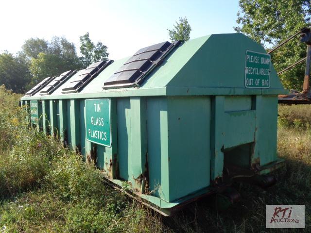 lot 43 image: 20 cu. Yd. covered Recycling Roll-off contain...