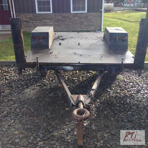 lot 39 image: Utility trailer with 6ft x 8ft deck pintle h...