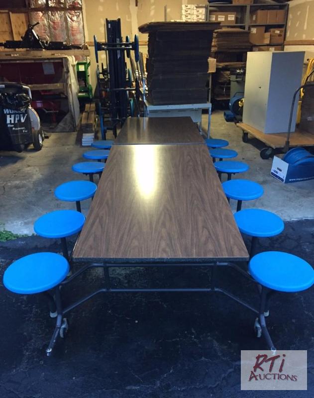 lot 40 image: (3) Cafeteria tables, 30 inch x 121 inch, rec...