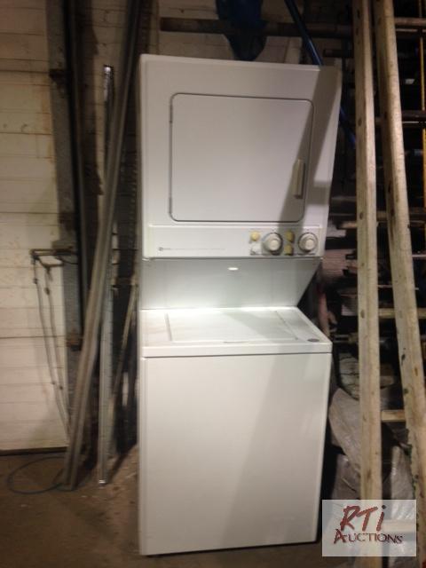 lot 63 image: Maytag stackable washer and dryer both work. ...