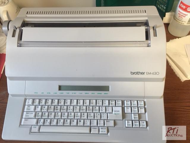 lot 88 image: Samsung television and Brother EM360 typewrit...