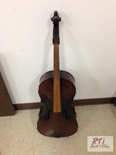 lot 94 image: Kay &frac14 size cello, SN 3782, no bridge,...