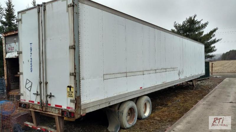 lot 12 image: 1997 Pines Cox Van Trailer. 53 Ft. GVW 68,00...