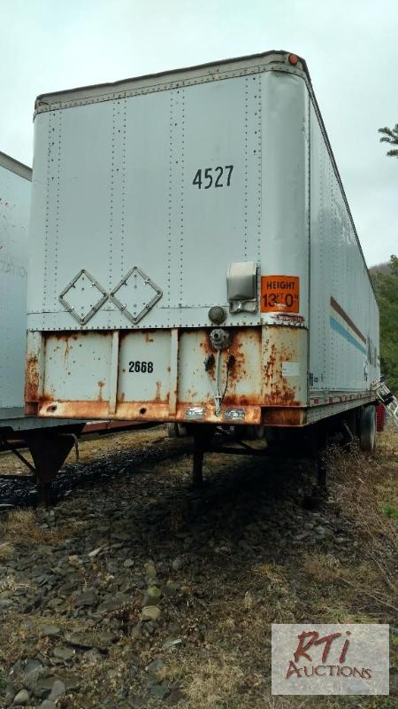 lot 13 image: 1991 Trailmobile Box Van Storage Trailer. 48 ...