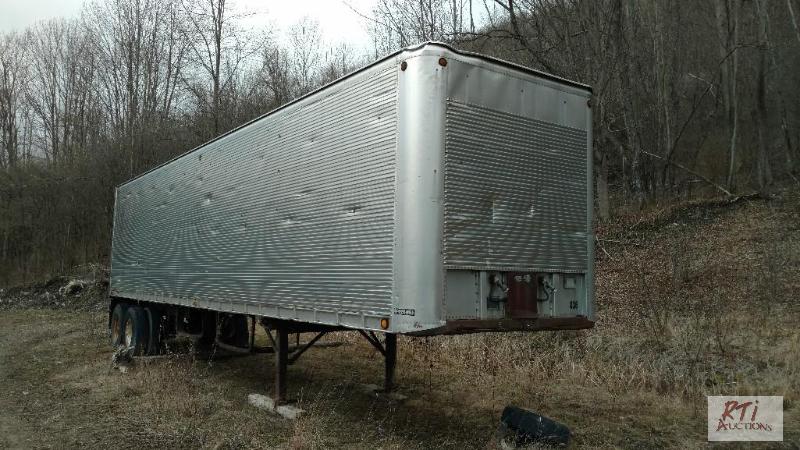 lot 14 image: Fruehauf Storage Trailer. 38 ft long. SS sidi...