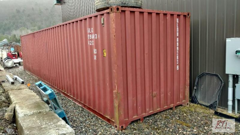 lot 20 image: 1999 Shipping Container. 40 Ft. Bill of Sale ...