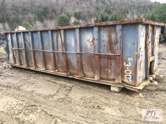 lot 25 image: Roll-off container. 30 yard capacity. Rear si...