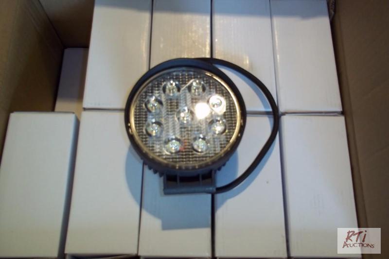 lot 135 image: Box of (20) 27 watt round LED spotlights, new...
