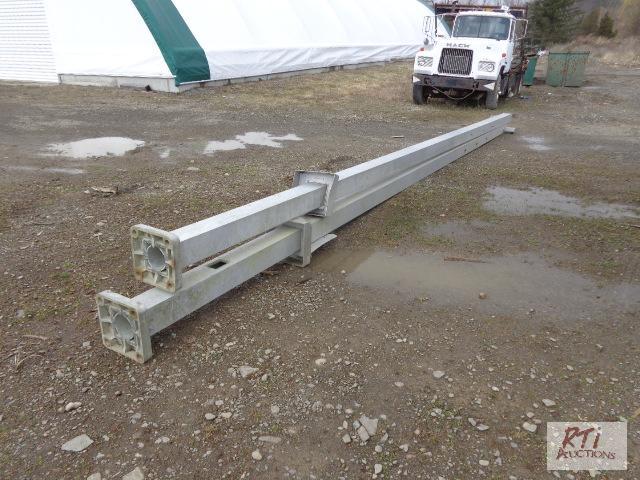 lot 155 image: (2) 30 rectangular aluminum light poles wbo...