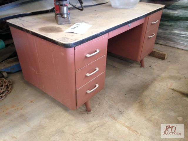 lot 175 image: 6ft steel desk. All equipment sells AS IS bu...