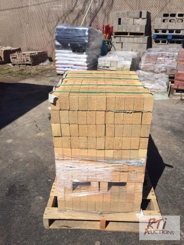lot 181 image: Tan Clay Bricks- unused, quantity 1 Cube. Pe...