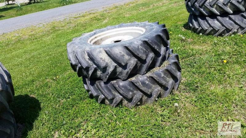 lot 67 image: (2) Goodyear 14.9R28 tires and rims. One rim ...