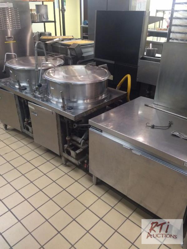 lot 80 image: Market Forge tilting steam jacketed kettles, ...