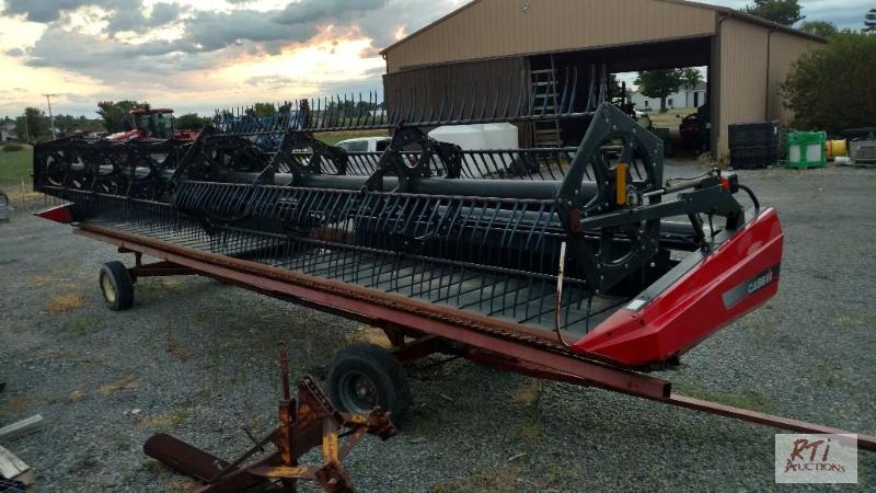 lot 41 image: Case IH 36Ft. Draper head. Head Cart. Unit is...