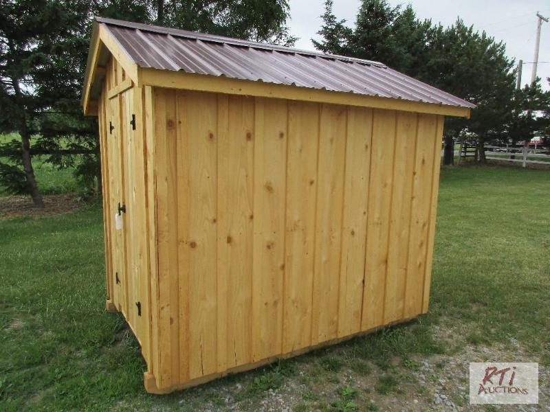 lot 57 image: 6X8 Amish built shed. Located in Geneseo, for...