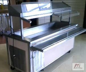 lot 72 image: Delfield cold serving line with sneeze guard,...