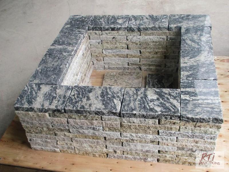 lot 77 image: (1) Granite Firepit. 33&quotx33&quotx12&quo...