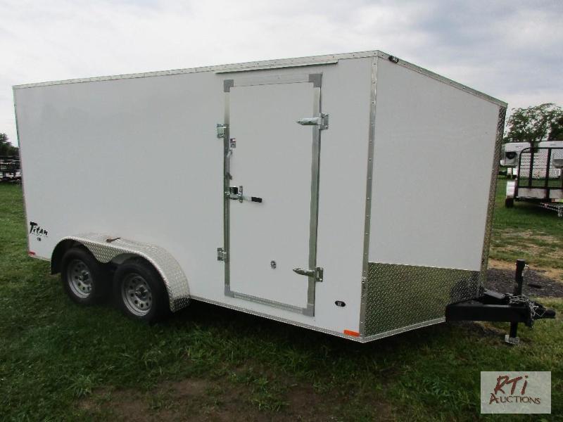 lot 31 image: 2015 Stealth 7x14 TA enclosed trailer, flat ...