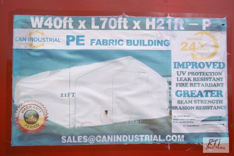 lot 43 image: 40X70X21&nbspstorage building, poly covered,...