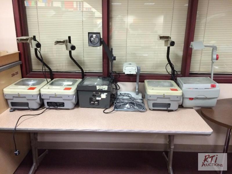 lot 53 image: Quantity of 6 overhead projectors, Elk, Elmo,...