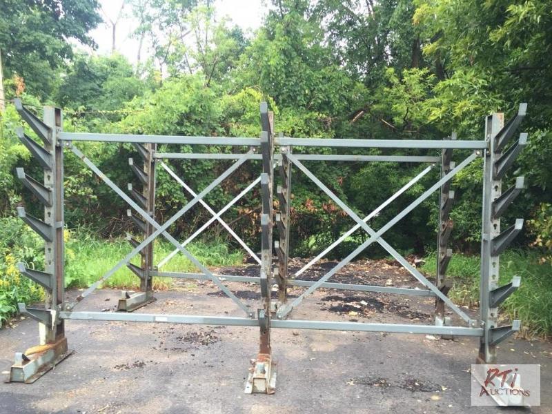 lot 90 image: Quantity of 2 pipe racks, in fair condition. ...