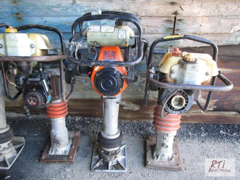 lot 47 image: (3) tampers, gas, condition unknown. All equi...