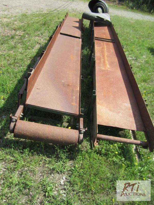 lot 107 image: Belt conveyor 24&quotW, 45L with belt&nbsp...