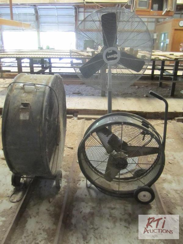 lot 110 image: (3) Electric fans...
