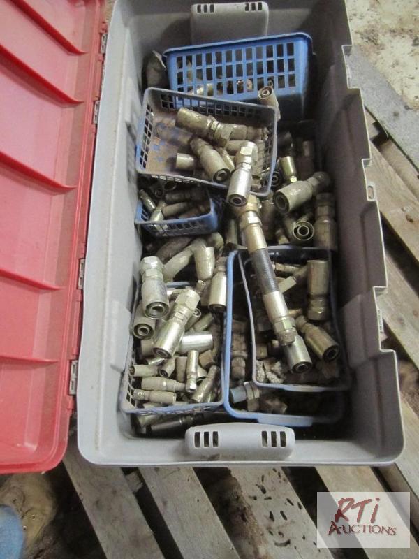 lot 111 image: Tub of hydraulic fittings...