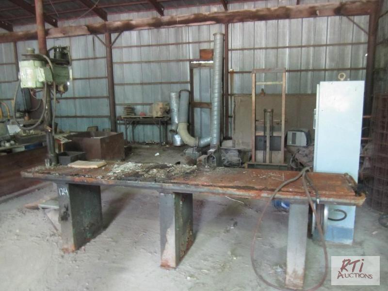 lot 124 image: Steel table...